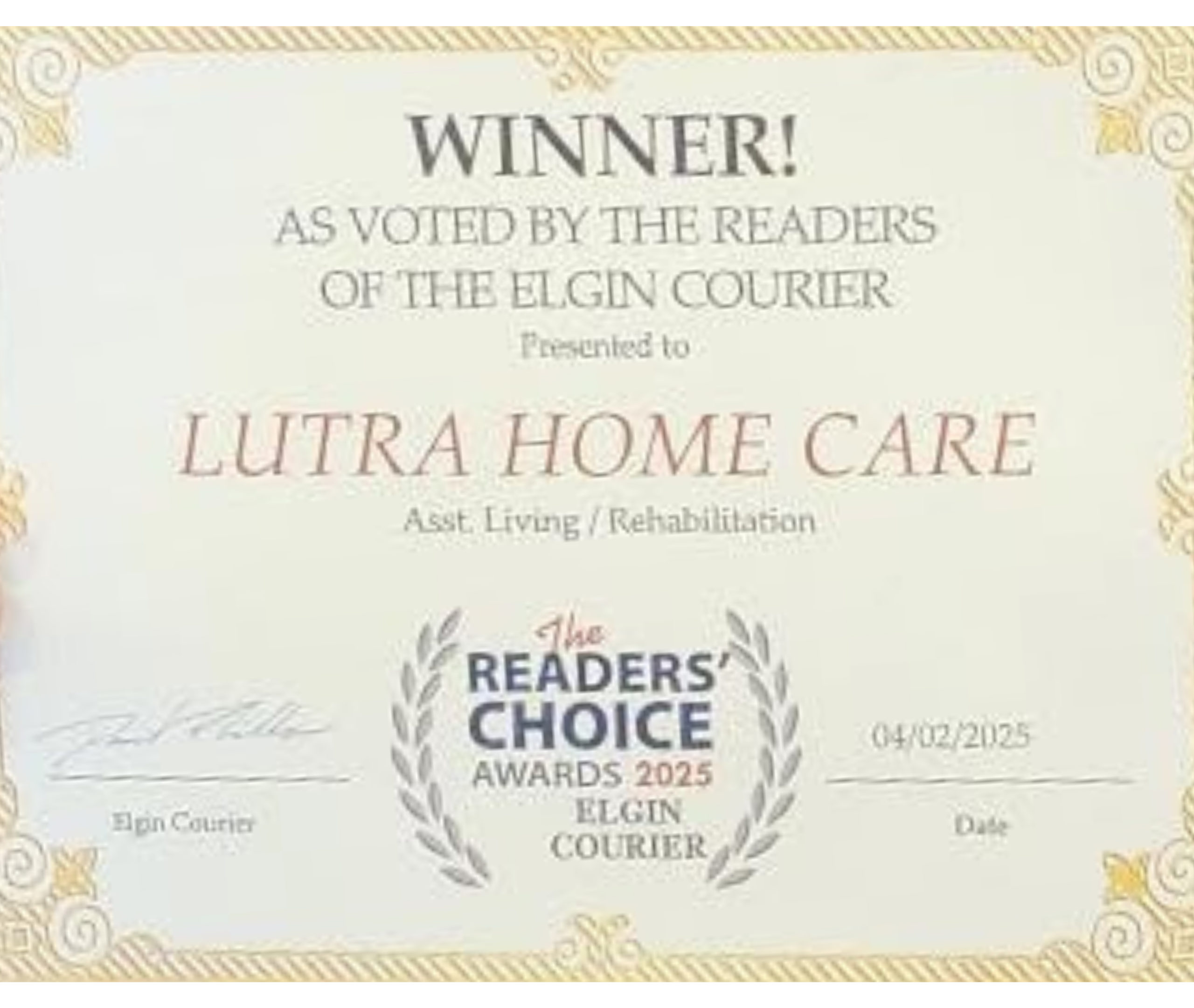 best of the best elgin courier certificate